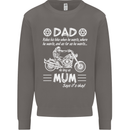 Dad Mum Biker Motorcycle Motorbike Funny Mens Sweatshirt Jumper Charcoal