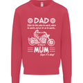 Dad Mum Biker Motorcycle Motorbike Funny Mens Sweatshirt Jumper Heliconia
