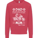 Dad Mum Biker Motorcycle Motorbike Funny Mens Sweatshirt Jumper Heliconia