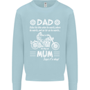 Dad Mum Biker Motorcycle Motorbike Funny Mens Sweatshirt Jumper Light Blue