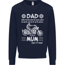 Dad Mum Biker Motorcycle Motorbike Funny Mens Sweatshirt Jumper Navy Blue