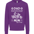 Dad Mum Biker Motorcycle Motorbike Funny Mens Sweatshirt Jumper Purple