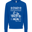 Dad Mum Biker Motorcycle Motorbike Funny Mens Sweatshirt Jumper Royal Blue