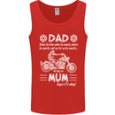 Dad Mum Biker Motorcycle Motorbike Funny Mens Vest Tank Top Red