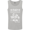 Dad Mum Biker Motorcycle Motorbike Funny Mens Vest Tank Top Sports Grey