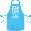 Dad My Favourite Superhero Father's Day Cotton Apron 100% Organic Turquoise