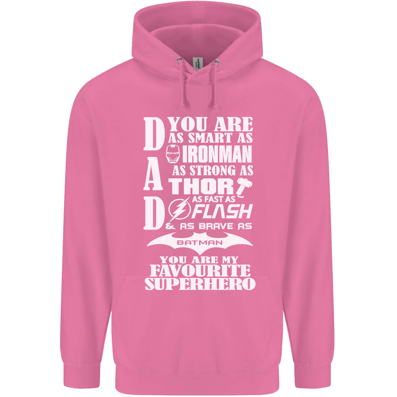 Dad My Favourite Superhero Father's Day Mens 80% Cotton Hoodie Azelea