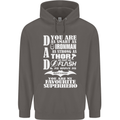 Dad My Favourite Superhero Father's Day Mens 80% Cotton Hoodie Charcoal