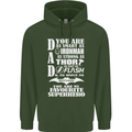 Dad My Favourite Superhero Father's Day Mens 80% Cotton Hoodie Forest Green