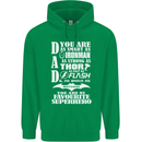 Dad My Favourite Superhero Father's Day Mens 80% Cotton Hoodie Irish Green