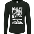 Dad My Favourite Superhero Father's Day Mens Long Sleeve T-Shirt Black