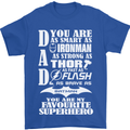 Dad My Favourite Superhero Father's Day Mens T-Shirt Cotton Gildan Royal Blue