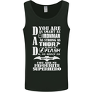 Dad My Favourite Superhero Father's Day Mens Vest Tank Top Black