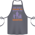 Dad With Three Daughters Funny Fathers Day Cotton Apron 100% Organic Steel