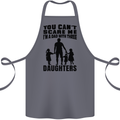 Dad With Three Daughters Funny Fathers Day Cotton Apron 100% Organic Steel