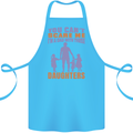 Dad With Three Daughters Funny Fathers Day Cotton Apron 100% Organic Turquoise