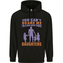 Dad With Three Daughters Funny Fathers Day Mens 80% Cotton Hoodie Black