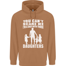 Dad With Three Daughters Funny Fathers Day Mens 80% Cotton Hoodie Caramel Latte
