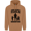 Dad With Three Daughters Funny Fathers Day Mens 80% Cotton Hoodie Caramel Latte