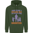 Dad With Three Daughters Funny Fathers Day Mens 80% Cotton Hoodie Forest Green