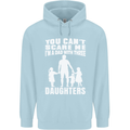 Dad With Three Daughters Funny Fathers Day Mens 80% Cotton Hoodie Light Blue