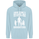 Dad With Three Daughters Funny Fathers Day Mens 80% Cotton Hoodie Light Blue