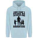 Dad With Three Daughters Funny Fathers Day Mens 80% Cotton Hoodie Light Blue