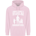 Dad With Three Daughters Funny Fathers Day Mens 80% Cotton Hoodie Light Pink