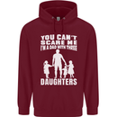 Dad With Three Daughters Funny Fathers Day Mens 80% Cotton Hoodie Maroon