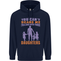 Dad With Three Daughters Funny Fathers Day Mens 80% Cotton Hoodie Navy Blue