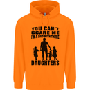 Dad With Three Daughters Funny Fathers Day Mens 80% Cotton Hoodie Orange