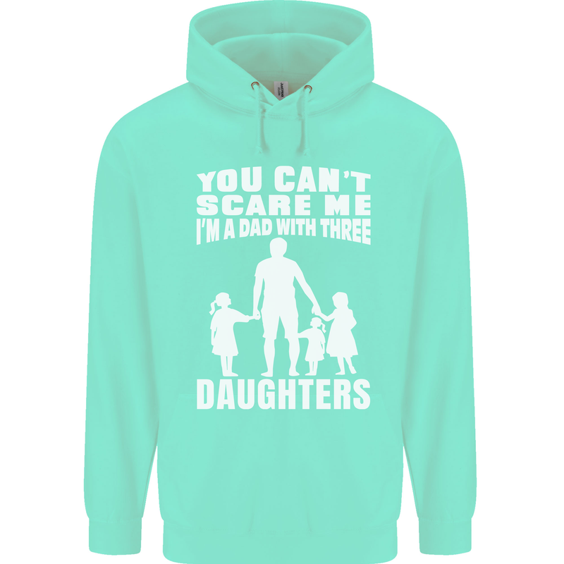 Dad With Three Daughters Funny Fathers Day Mens 80% Cotton Hoodie Peppermint