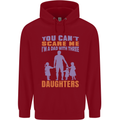 Dad With Three Daughters Funny Fathers Day Mens 80% Cotton Hoodie Red