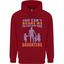 Dad With Three Daughters Funny Fathers Day Mens 80% Cotton Hoodie Red