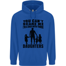 Dad With Three Daughters Funny Fathers Day Mens 80% Cotton Hoodie Royal Blue