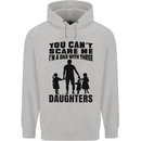Dad With Three Daughters Funny Fathers Day Mens 80% Cotton Hoodie Sports Grey