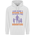 Dad With Three Daughters Funny Fathers Day Mens 80% Cotton Hoodie White