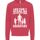 Dad With Three Daughters Funny Fathers Day Mens Sweatshirt Jumper Heliconia