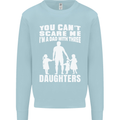 Dad With Three Daughters Funny Fathers Day Mens Sweatshirt Jumper Light Blue