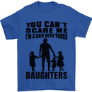 Dad With Three Daughters Funny Fathers Day Mens T-Shirt Cotton Gildan Royal Blue