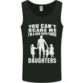 Dad With Three Daughters Funny Fathers Day Mens Vest Tank Top Black