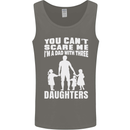 Dad With Three Daughters Funny Fathers Day Mens Vest Tank Top Charcoal