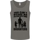 Dad With Three Daughters Funny Fathers Day Mens Vest Tank Top Charcoal