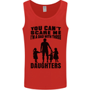 Dad With Three Daughters Funny Fathers Day Mens Vest Tank Top Red