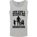 Dad With Three Daughters Funny Fathers Day Mens Vest Tank Top Sports Grey