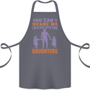 Dad With Two Daughters Funny Fathers Day Cotton Apron 100% Organic Steel