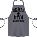 Dad With Two Daughters Funny Fathers Day Cotton Apron 100% Organic Steel