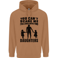 Dad With Two Daughters Funny Fathers Day Mens 80% Cotton Hoodie Caramel Latte
