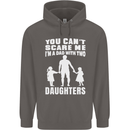 Dad With Two Daughters Funny Fathers Day Mens 80% Cotton Hoodie Charcoal