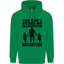 Dad With Two Daughters Funny Fathers Day Mens 80% Cotton Hoodie Irish Green